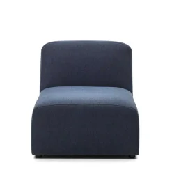 Wohnen Sofas<Modulsofa Chaiselongue in Dunkelblau Stoff - Fouzi
