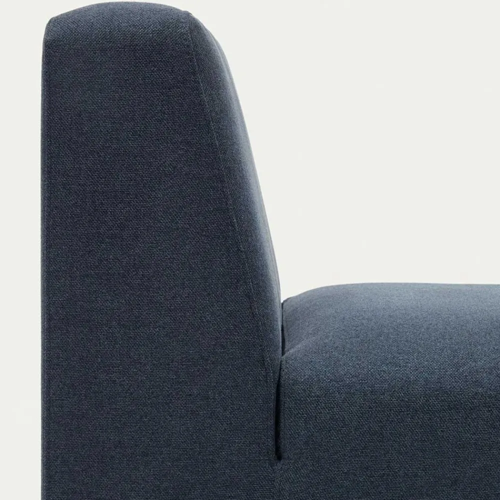 Wohnen Sofas<Modulsofa Chaiselongue in Dunkelblau Stoff - Fouzi