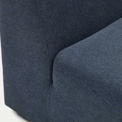 Wohnen Sofas<Modulsofa Chaiselongue in Dunkelblau Stoff - Fouzi