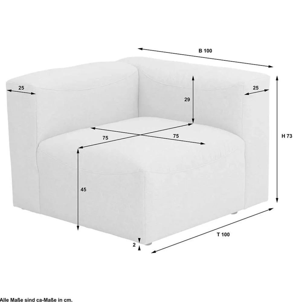 Wohnen Sofas<Modulsofa Eckelement in Cremeweiß - Tembreno