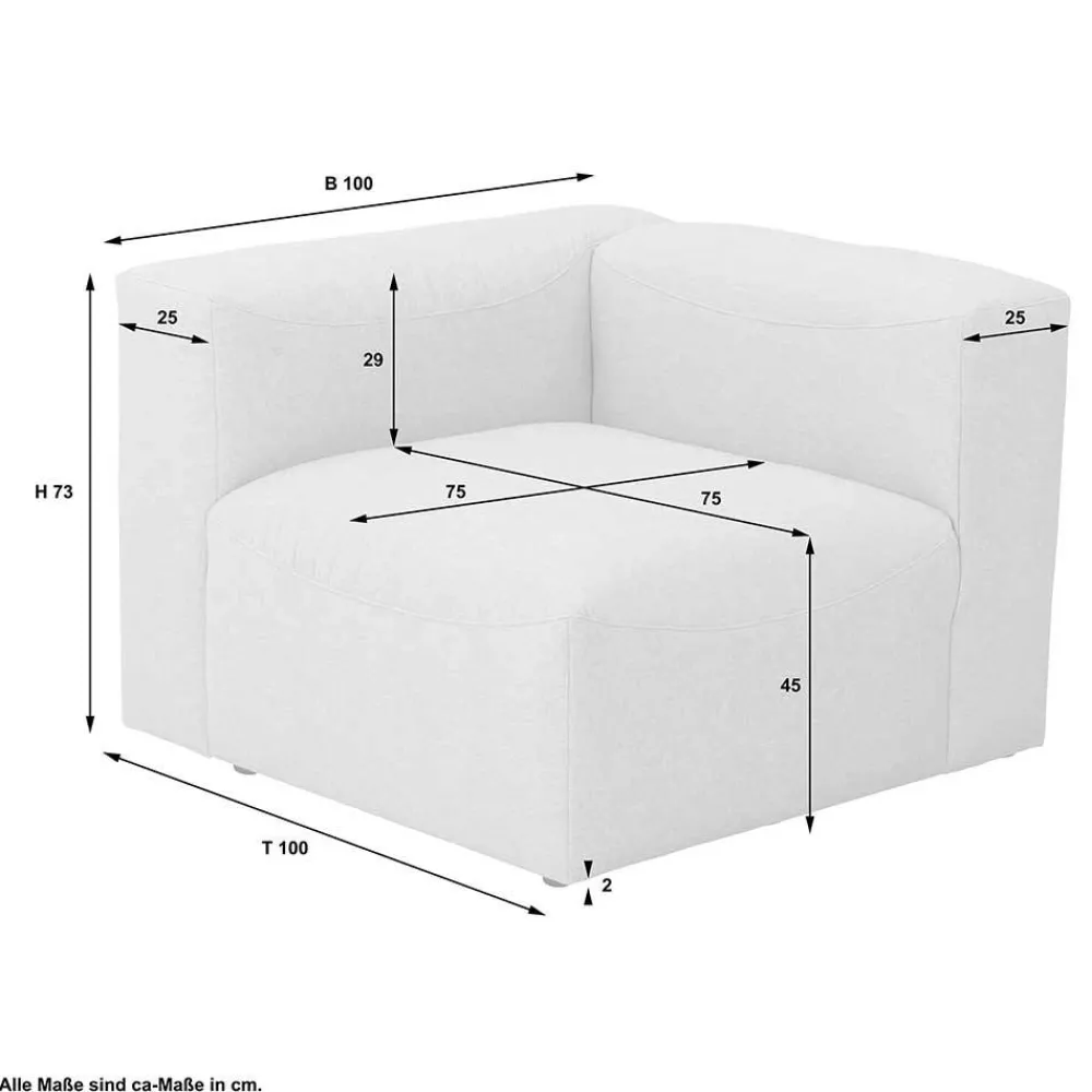 Wohnen Sofas<Modulsofa Eckelement in Cremeweiß - Tembreno