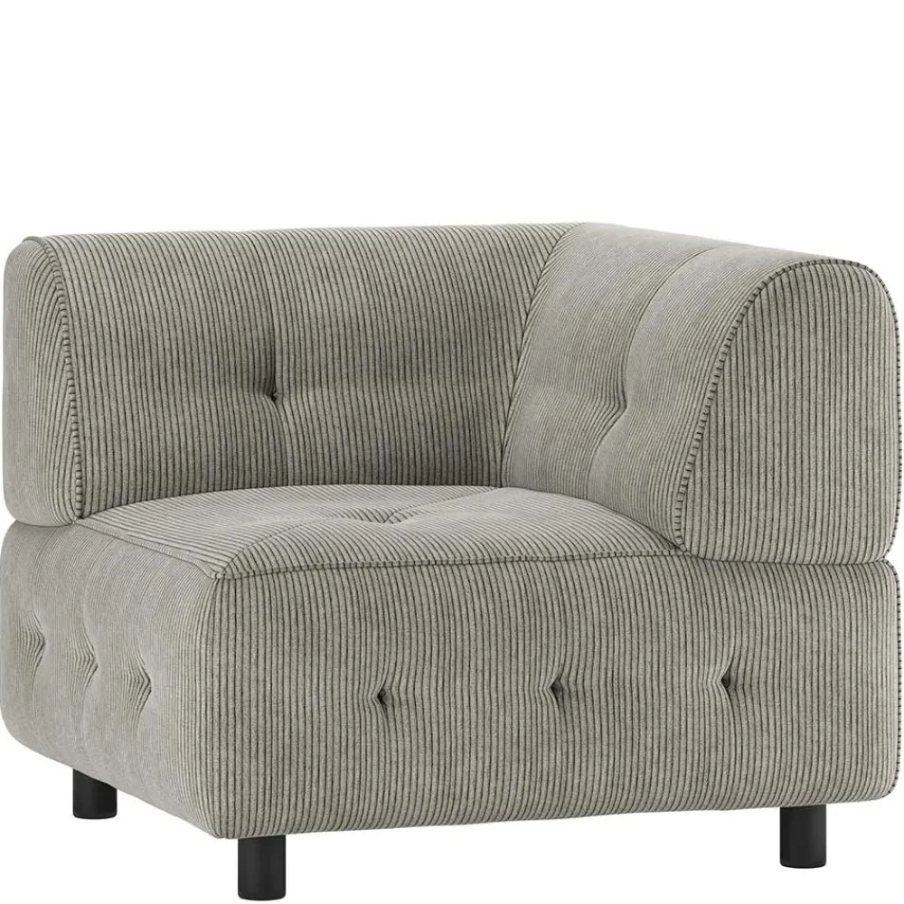 Wohnen Sofas<Modulsofa Eckelement in Graugrün Cord - Andina
