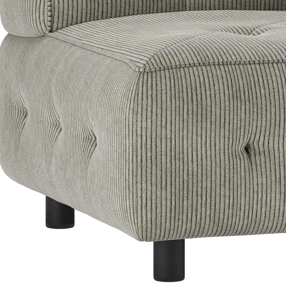 Wohnen Sofas<Modulsofa Eckelement in Graugrün Cord - Andina