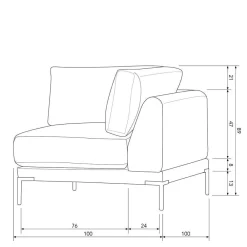 Wohnen Sofas<Modulsofa Eckelement in Schlammfarben - Alamo