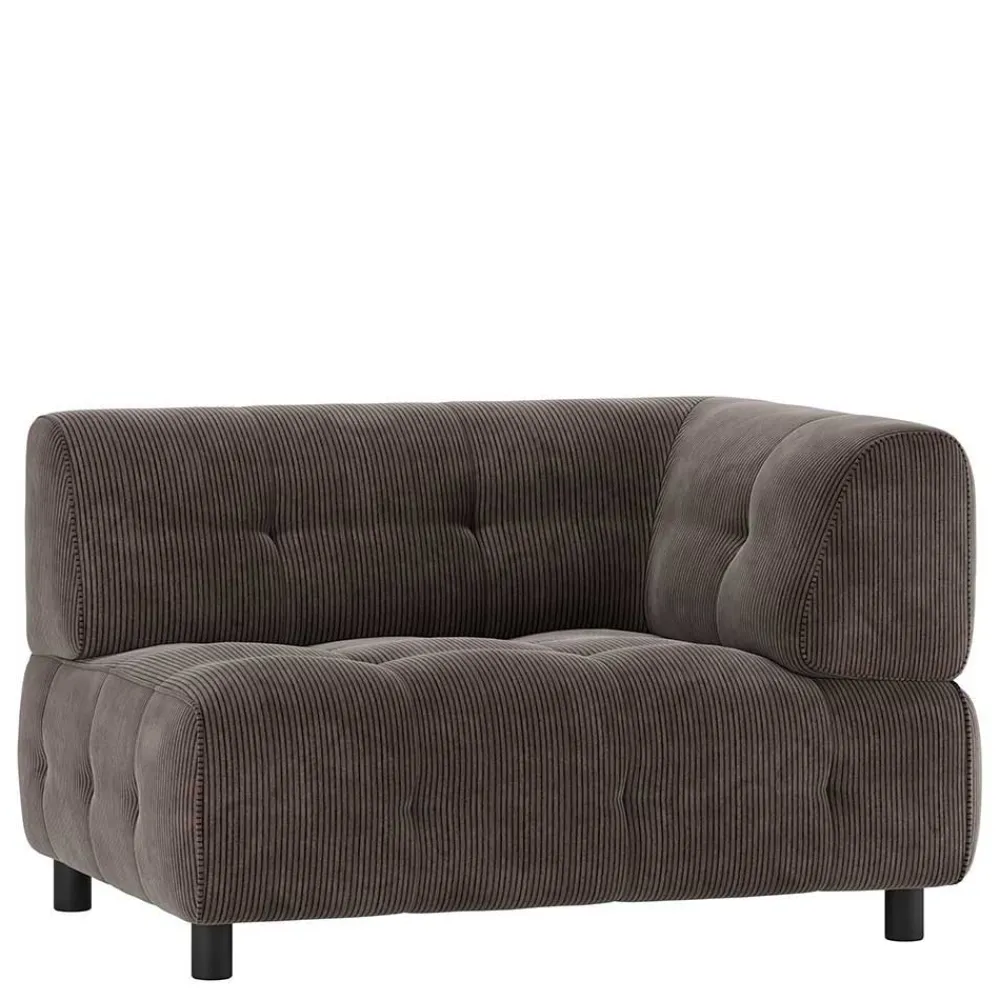 Wohnen Sofas<Modulsofa Eckteil aus Cord Graubraun - Vita