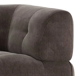 Wohnen Sofas<Modulsofa Eckteil aus Cord Graubraun - Vita
