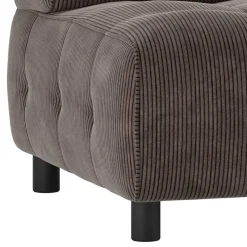 Wohnen Sofas<Modulsofa Eckteil aus Cord Graubraun - Vita