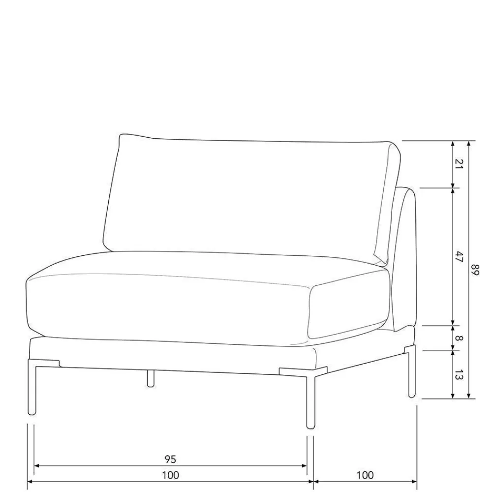 Wohnen Sofas<Modulsofa Element in Rost Braun Chenille - Brixx