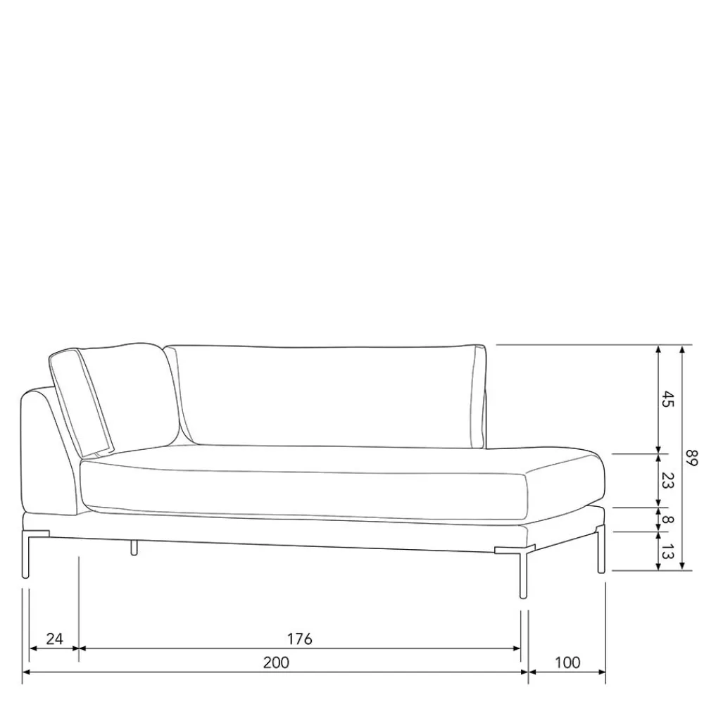 Wohnen Sofas<Modulsofa Lounge links in Taupe - Birte