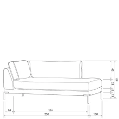 Wohnen Sofas<Modulsofa Recamiere in Rost Braun - Brixx