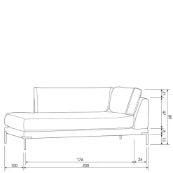 Wohnen Sofas<Modulsofa Recamiere in Rost Braun - Brixx
