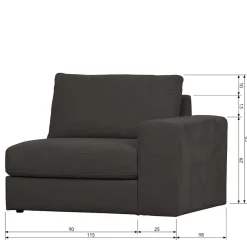 Wohnen Sofas<Modulsofa Set in Anthrazit - Jilatov