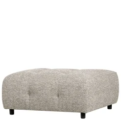 Wohnen Hocker<Modulsofa Stoffhocker in Hellgrau meliert - Yoleans