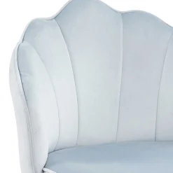 Wohnen Hocker<Muschel Barstühle in Hellgrau & Gold - Locceri (2er Set)