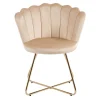 Wohnen Stühle<Muschelstühle in Beige und Gold - Cagahan (2er Set)