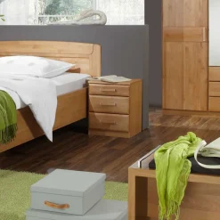 Wohnen Kommoden<Nachtkommode Bordeaux aus Erle (2er Set)
