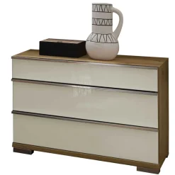 Wohnen Kommoden<Nachtkommode in Beige Glas - Lesegano