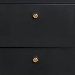 Wohnen Kommoden<Nachtkommode in Schwarz mit Gold - Singular