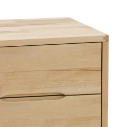Wohnen Kommoden<Nachttisch mit zwei Schubladen Devenia Kernbuche massiv