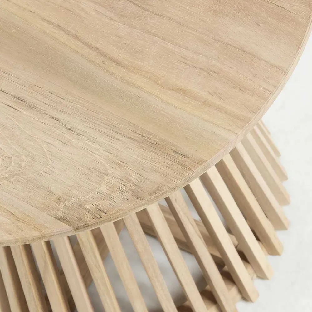 Wohnen Tische<Naturbelassener Designtisch aus Teakholz - Trainy