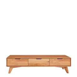 Wohnen Tv & Hifi-Möbel|Lowboards<Naturholz TV Element mit 3 Schubladen - Junola