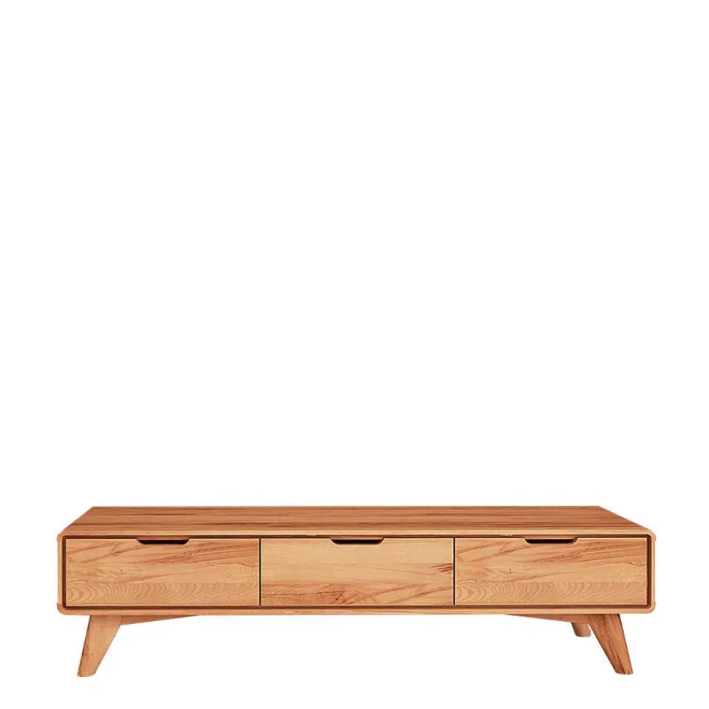 Wohnen Tv & Hifi-Möbel|Lowboards<Naturholz TV Element mit 3 Schubladen - Junola
