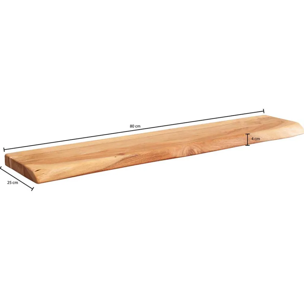 Wohnen Regale<Naturholz Wandboard aus Akazie - Osla