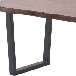 Wohnen Tische<Naturkanten-Esstisch mit Trapezgestell - Violettan