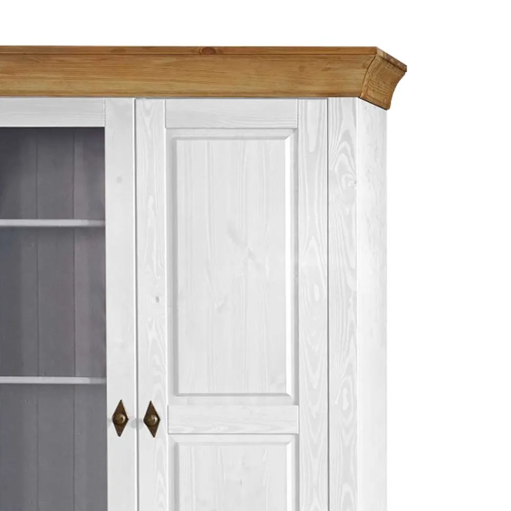 Wohnen Vitrinen<Niedrige Vitrine Sibiuta im Landhaus Look
