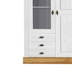 Wohnen Vitrinen<Niedrige Vitrine Sibiuta im Landhaus Look