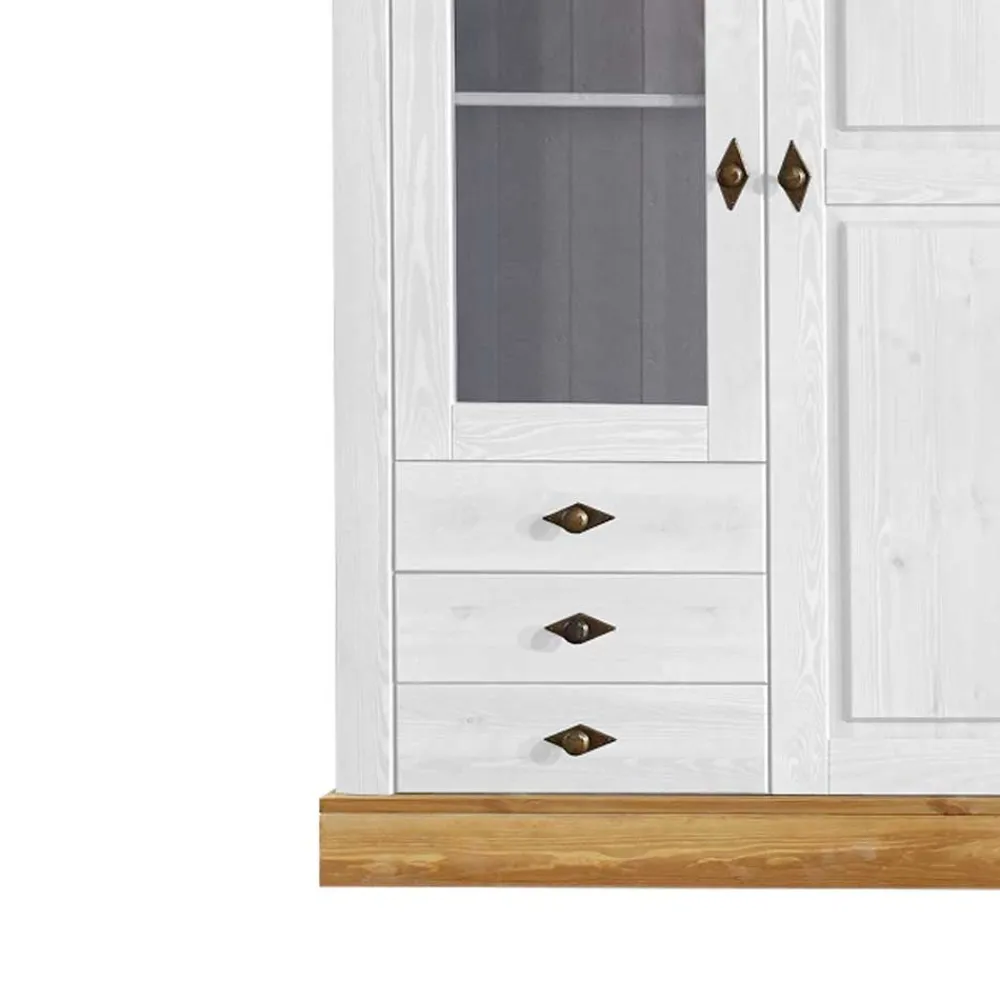 Wohnen Vitrinen<Niedrige Vitrine Sibiuta im Landhaus Look