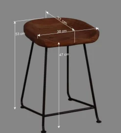 Wohnen Hocker<Niedriger Sitzhocker Smantana aus Akazie Massivholz