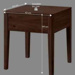 Wohnen Betten<Nussbaum Holzbett für zwei Personen - Lerchona