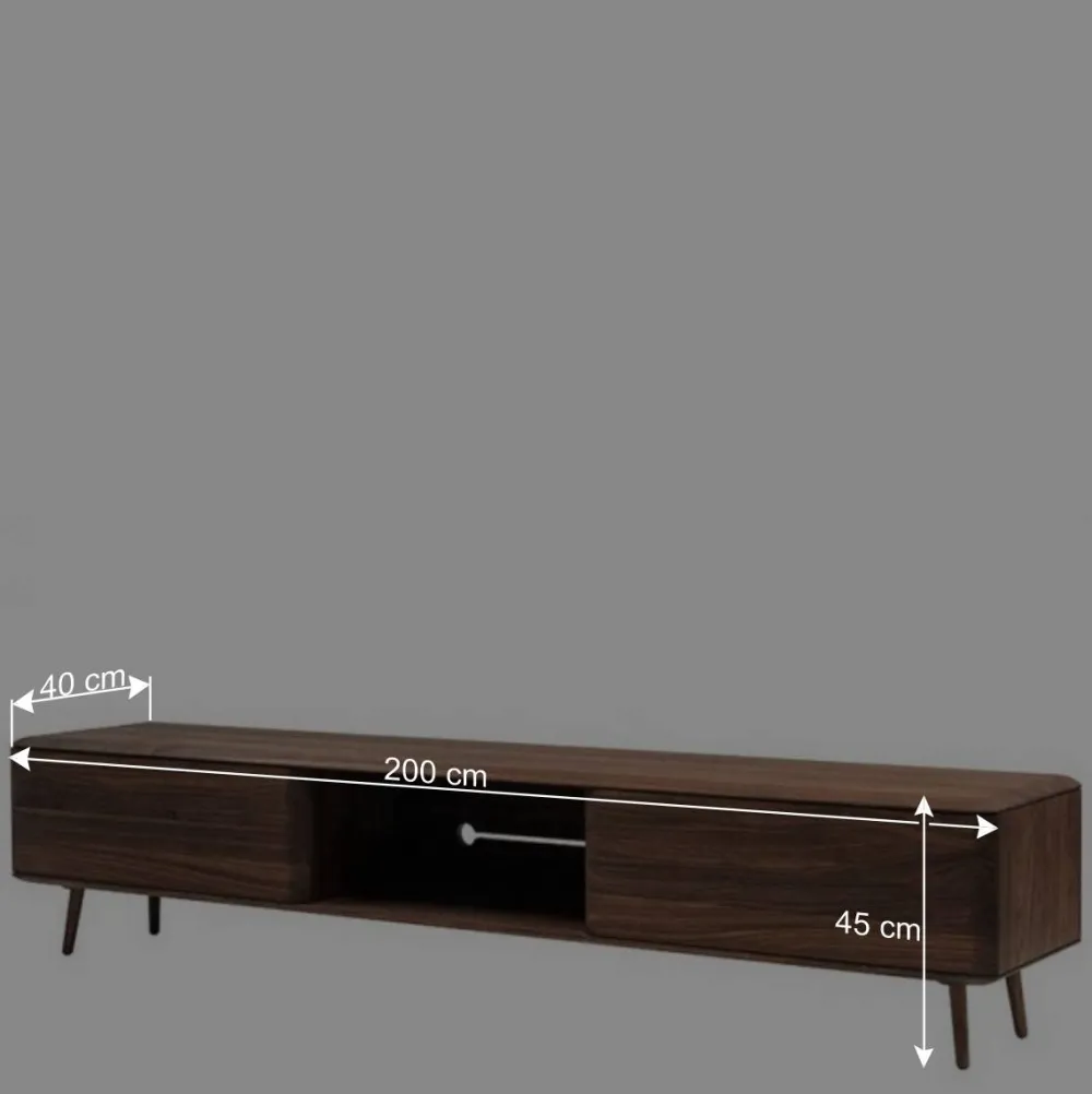 Wohnen Tv & Hifi-Möbel|Lowboards<Nussbaum TV Board in Natur geölt - Rivossa