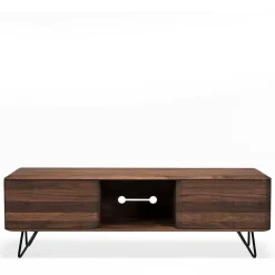 Wohnen Tv & Hifi-Möbel|Lowboards<Nussbaum TV Schrank mit Metallbeinen - Rivossa