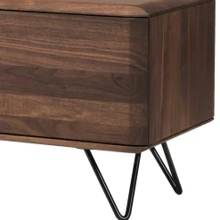Wohnen Tv & Hifi-Möbel|Lowboards<Nussbaum TV Schrank mit Metallbeinen - Rivossa