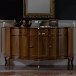 Wohnen Sideboards<Nussbaumfarbenes Sideboard Dentro im Barock Design