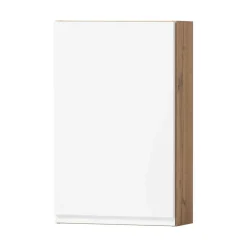 Wohnen Schränke<Oberer Badezimmerschrank in Weiß & Wildeiche - Eight