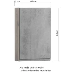 Wohnen Schränke<Oberer Badezimmerschrank in Weiß & Wildeiche - Eight