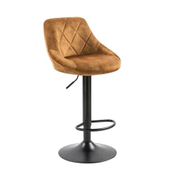 Wohnen Hocker<Ockerfarbene Barstühle mit Rauten-Steppung - Campitello (2er Set)