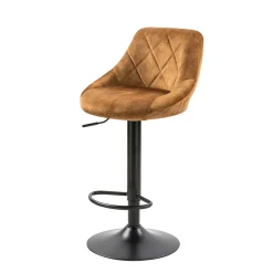 Wohnen Hocker<Ockerfarbene Barstühle mit Rauten-Steppung - Campitello (2er Set)