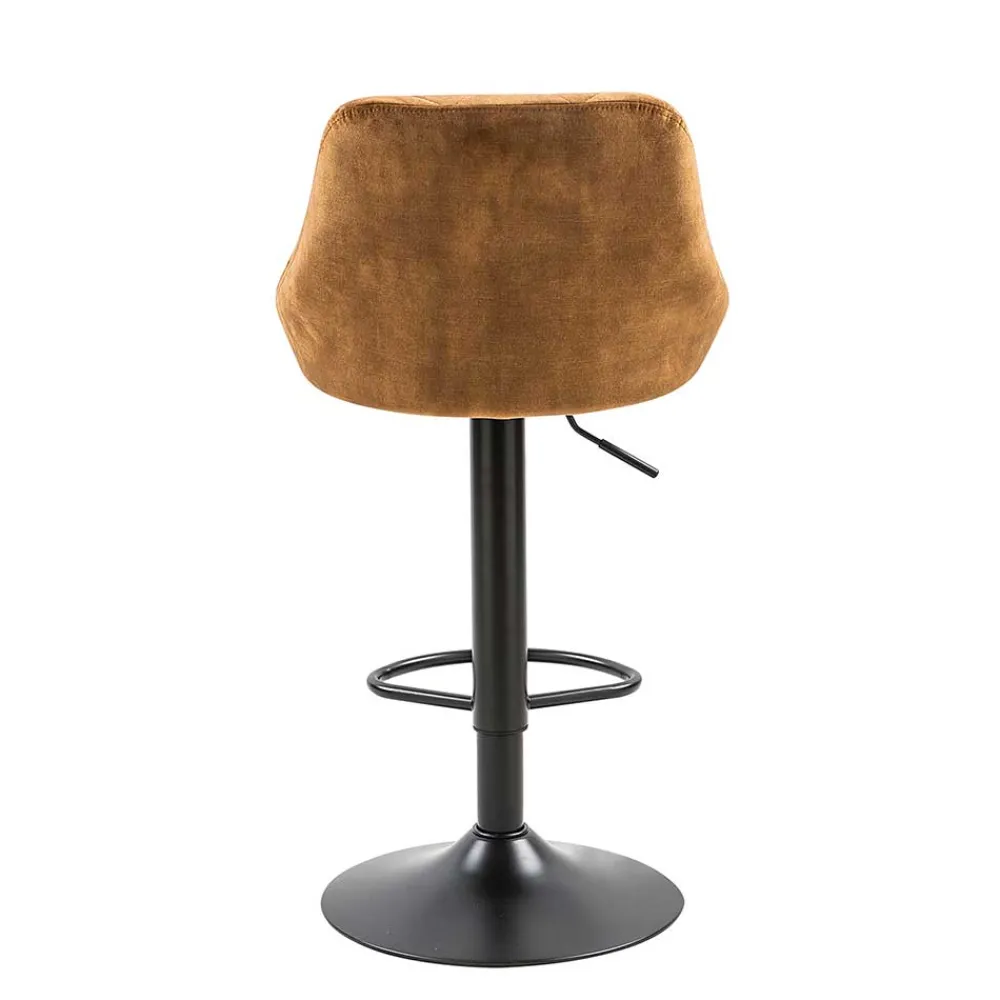Wohnen Hocker<Ockerfarbene Barstühle mit Rauten-Steppung - Campitello (2er Set)