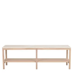 Wohnen Tv & Hifi-Möbel|Lowboards<Offenes Lowboard Regal mit Travertin Deckplatte - Kentos