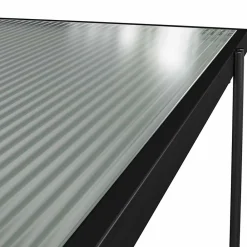 Wohnen Regale<Offenes Regal mit Rillenstruktur Glas Boden - Pluggia
