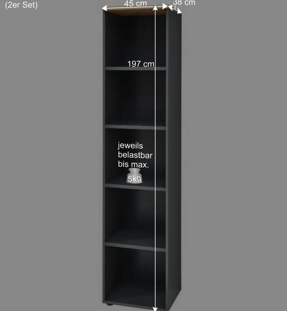 Wohnen Regale<Office Regale Set - Kuetra (dreiteilig)