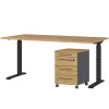 Wohnen Tische<Officetisch mit Rollcontainer Set - Eture (zweiteilig)