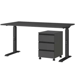 Wohnen Tische<Officetisch und Rollcontainer Set - Espnoz (zweiteilig)