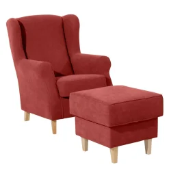 Wohnen Sessel<Ohrenbackensessel aus Velours in Terracotta - Zadella