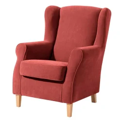 Wohnen Sessel<Ohrenbackensessel aus Velours in Terracotta - Zadella