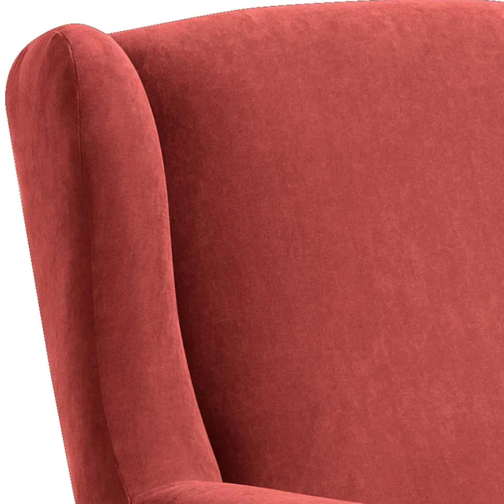 Wohnen Sessel<Ohrenbackensessel aus Velours in Terracotta - Zadella